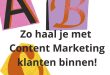 Content marketing en klanten binnen halen